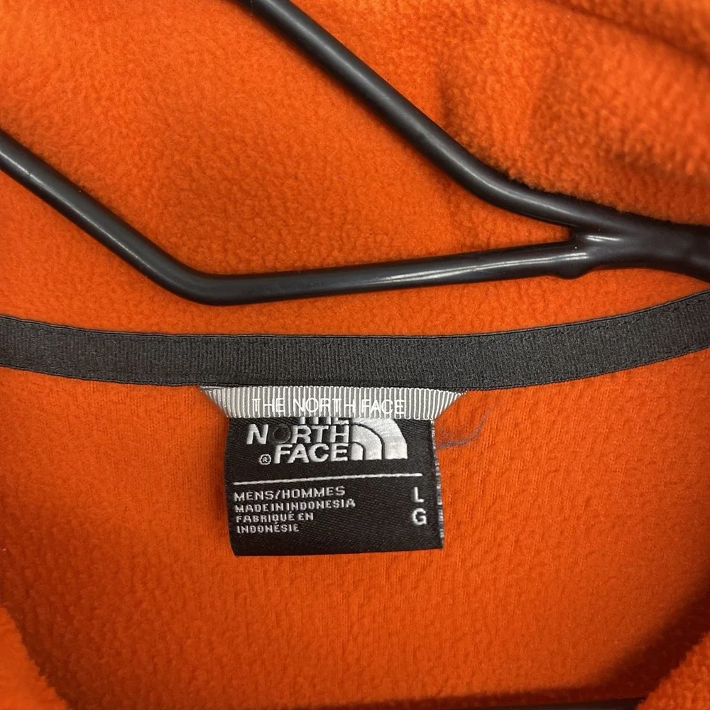 The North Face Glacier Pro Fleece Jacket Mens Large Orange Full Zip Hiking